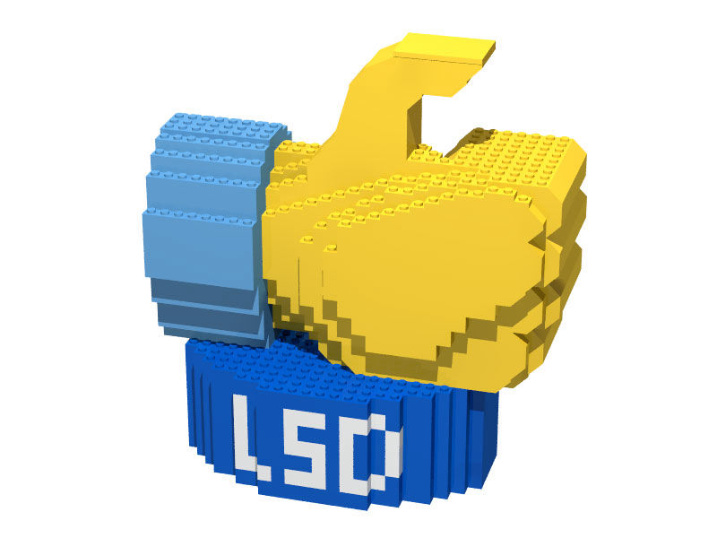 手語「謝謝你」立體LEGO模型